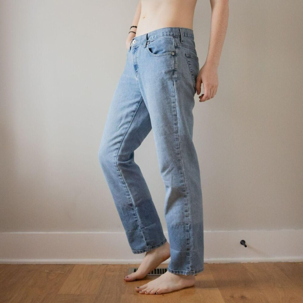 Y2K Calvin Klein Denim Straight Leg Classic Lightweight Midrise Indie Boho Jeans - Picture 4 of 8